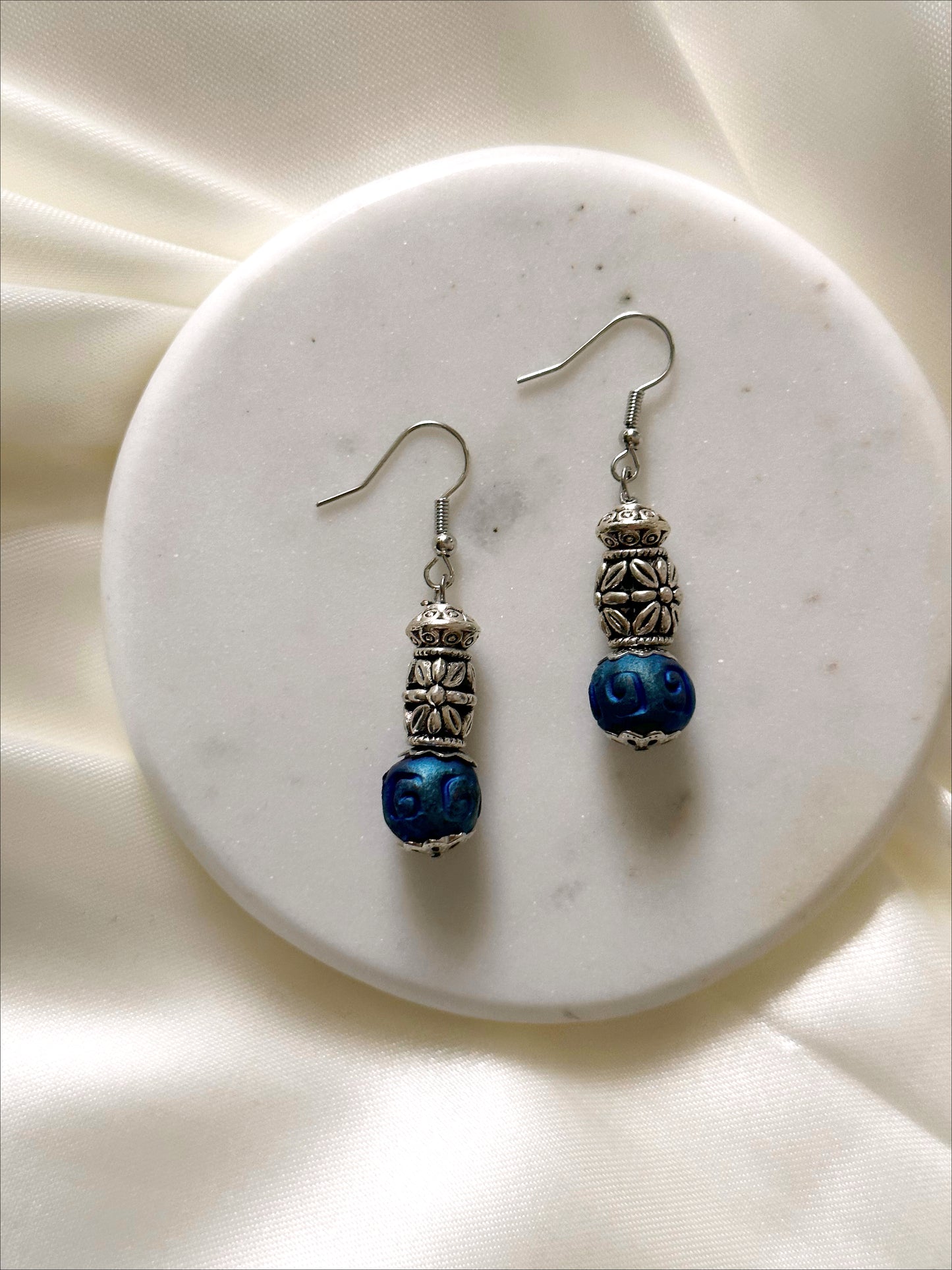 Ceramic Cobalt Earrings