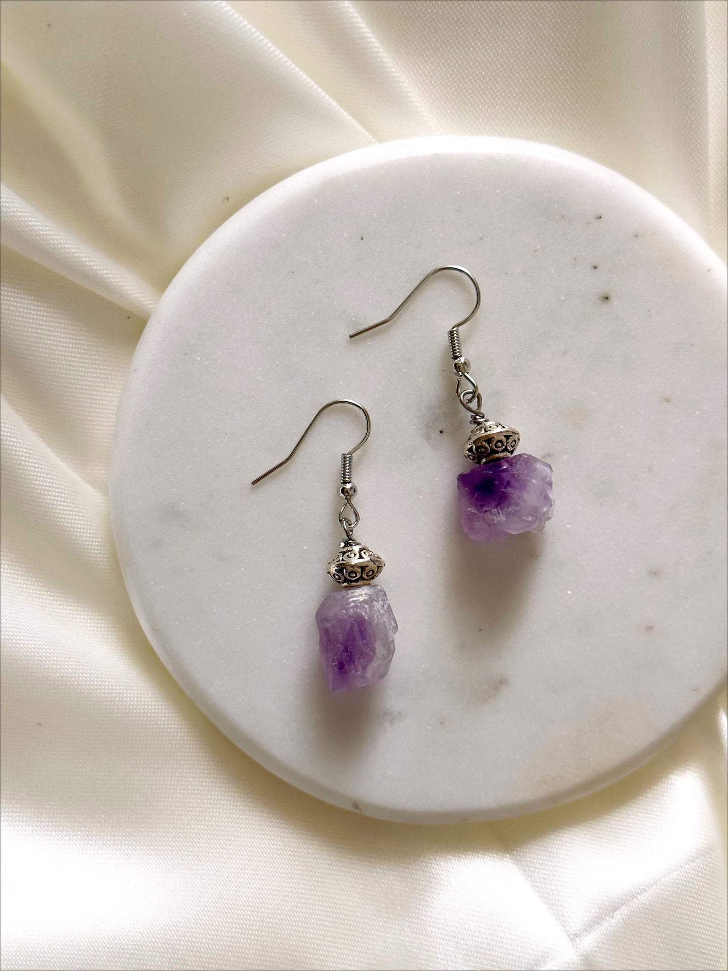 Purple Crystal Earrings