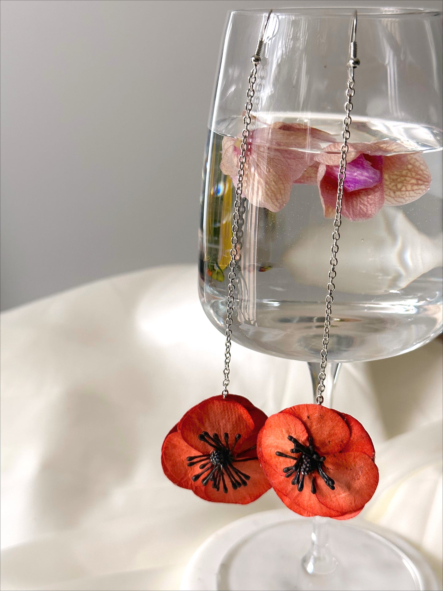 Poppy Flower Earrings